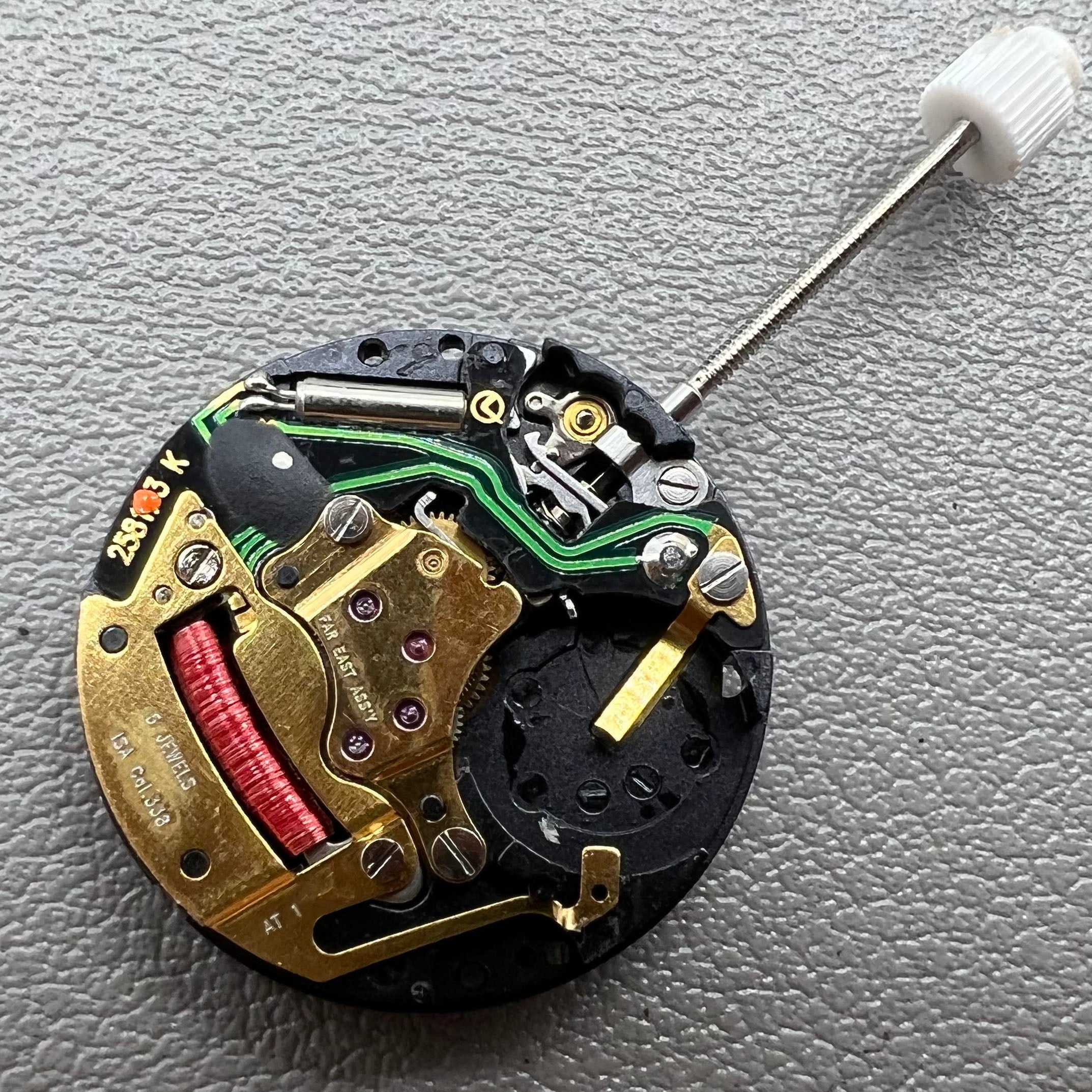 Swiss ISA 338 Quartz Movement Date@6 3 Hands