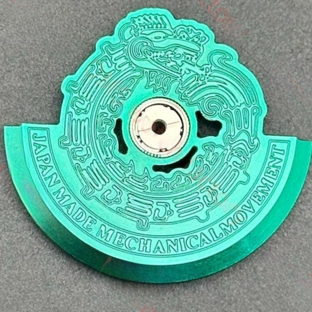 Modified Green Blue Snake King Rotor Oscillating Weight for NH35 NH36 Movement