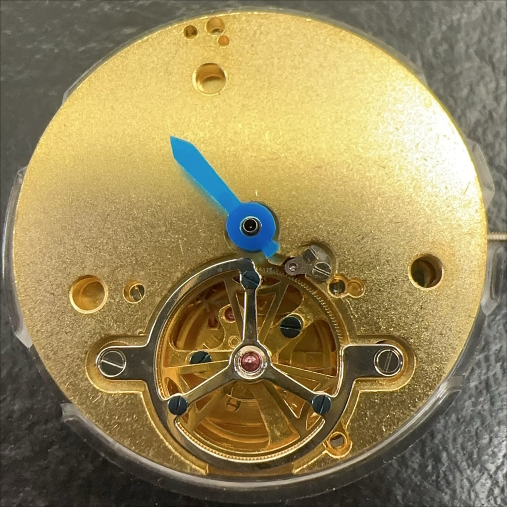 Chinese 3 Hands Men Golden Hollow Automatic Mechanical Small Second At 6