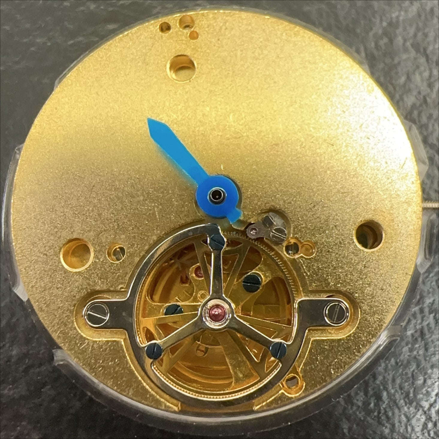 Chinese 3 Hands Men Golden Hollow Automatic Mechanical Small Second At 6
