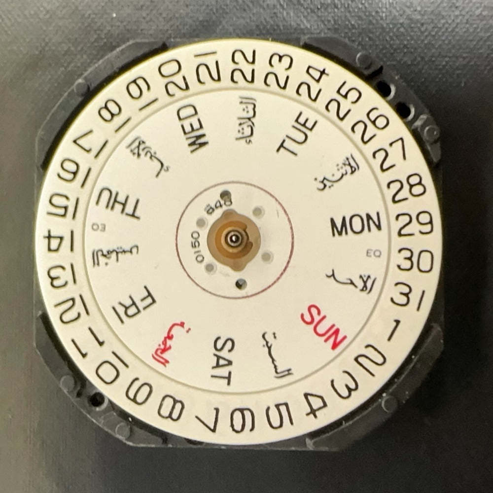 3pcs Original Epson VX33 Quartz Movement 3 Hands Arabic+English Date At 3