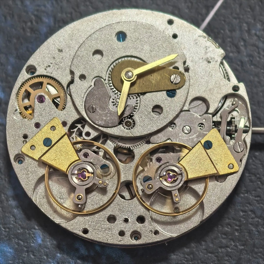 China Made Silver Shanghai S-05A Automatic Mechanical Movement Black Rotor
