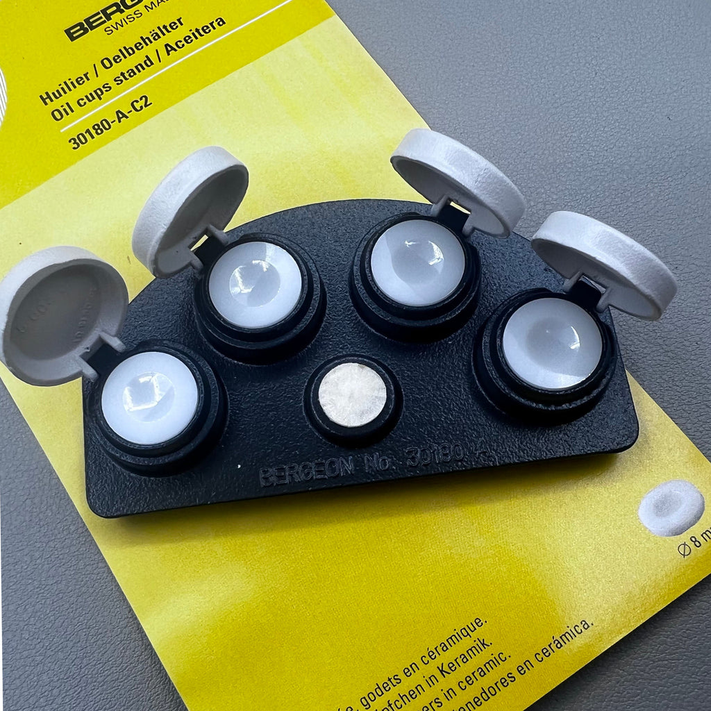 Swiss Bergeon 30180-A-C2 Oil Cup Alloy Black Stand