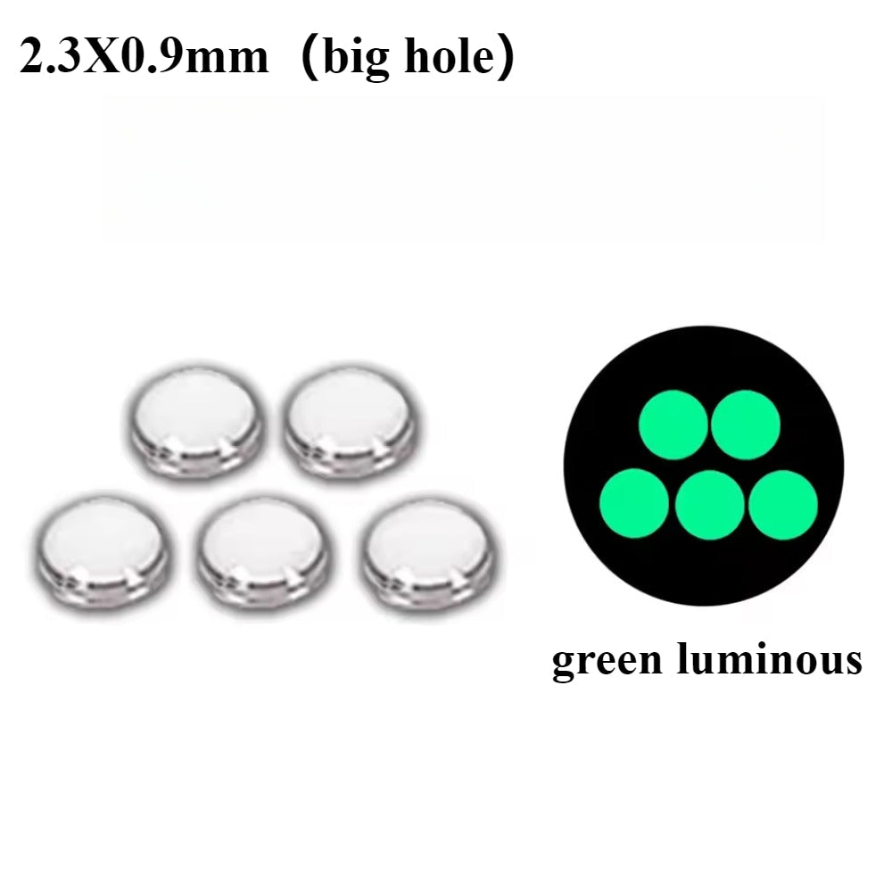 5pcs Watch Bezel Beads Pearl Beads Green Luminous Submariner Bezel Watch Parts