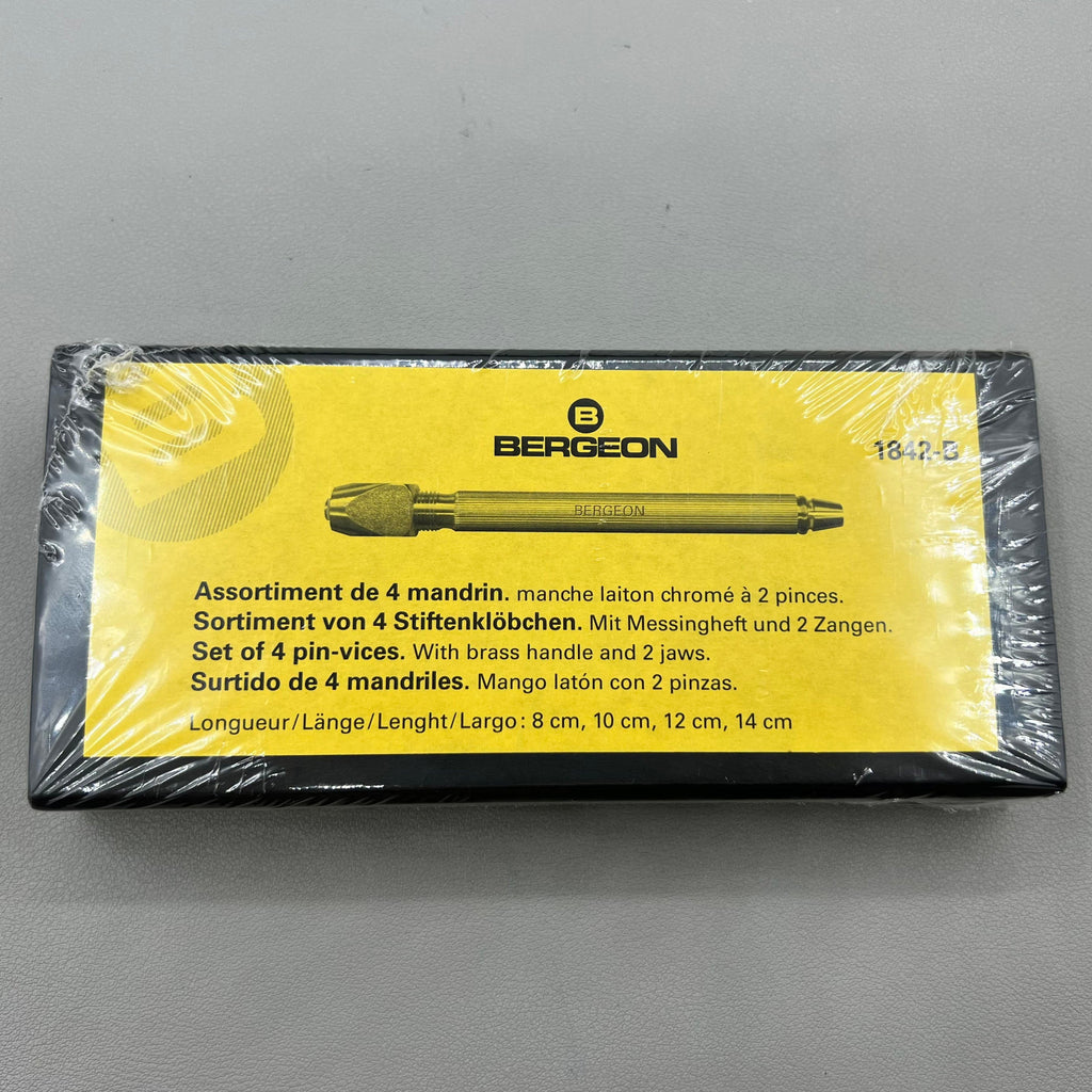 Swiss Set Of 4 Bergeon 1842-B Square Head Pin Vices Holders