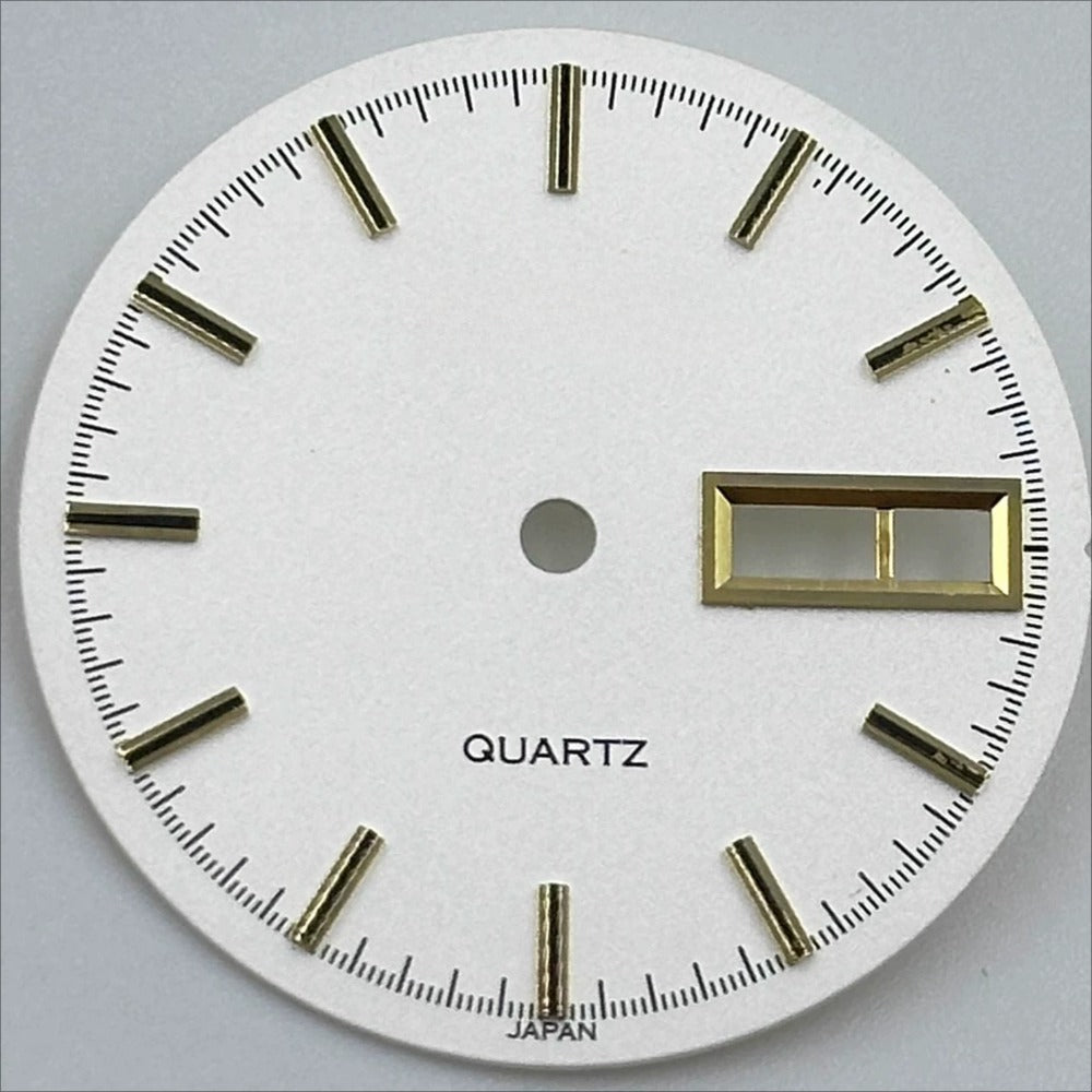 White 28.5mm No Lume Golden Nail Datejust Modified Watch Dial for 2305