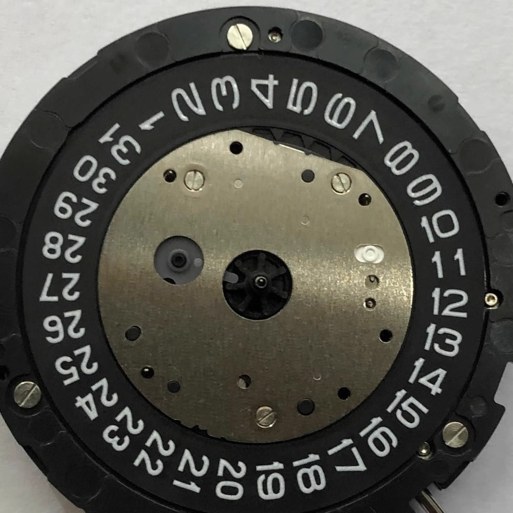 Japan Made Miyota 6S10 Quartz Movement Watch Part Black Disk Date At 3