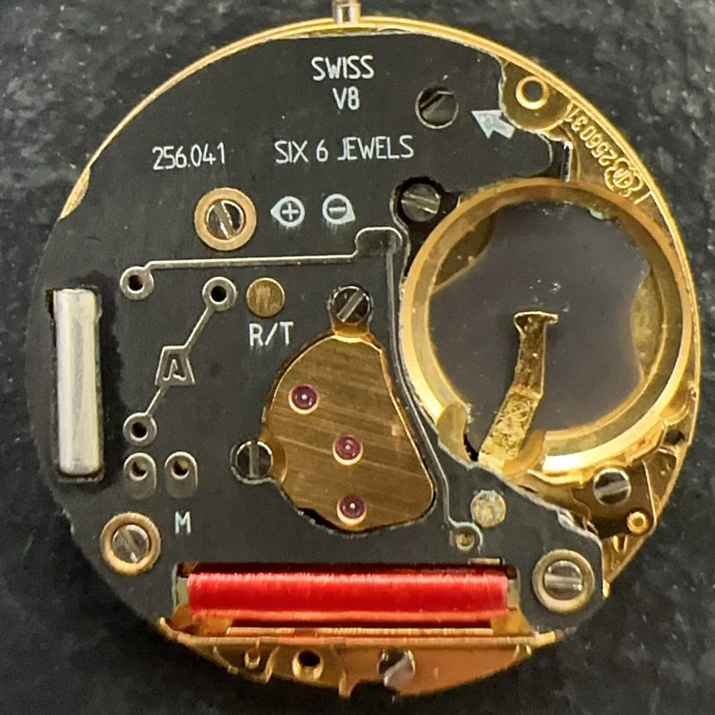 Swiss Made ETA256.041 Quartz Movement 2 Hands Black Disk Date At 6 Watch Part