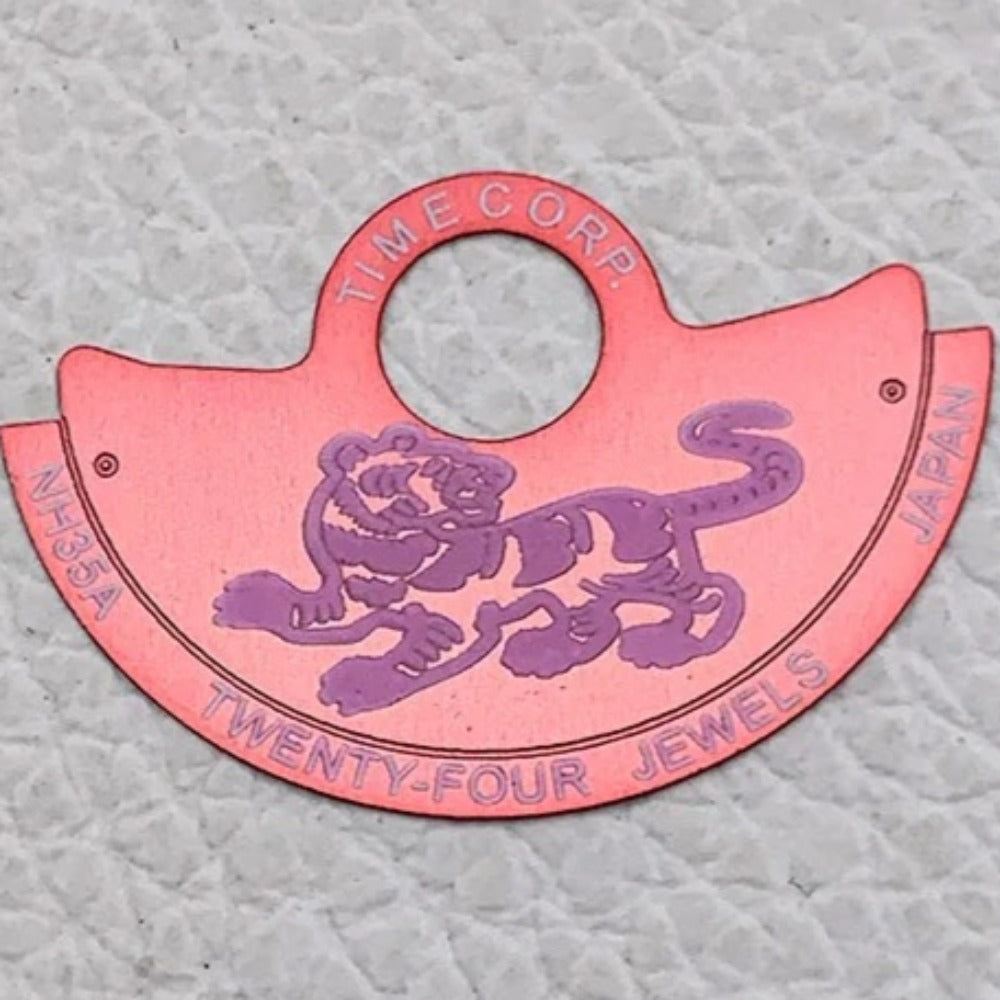 Pink Tiger Rotor Oscillating Weight Overlay Fit for NH35 NH36 7S26 4R35