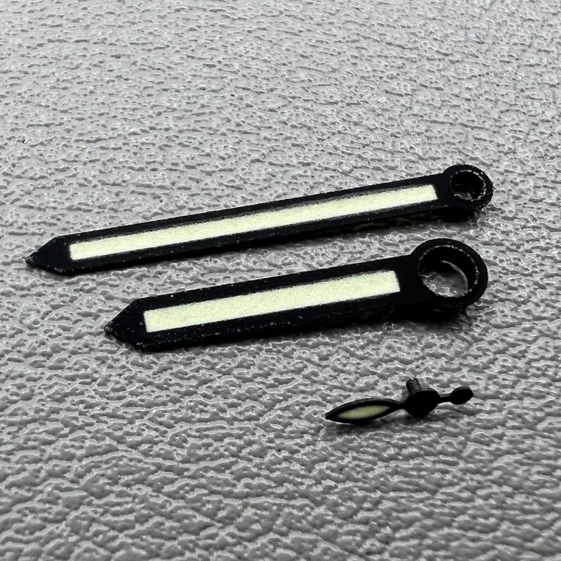 3 Hands Black Trim Green Luminous Hands Set for ST3600/ST3620/ETA6497/6498