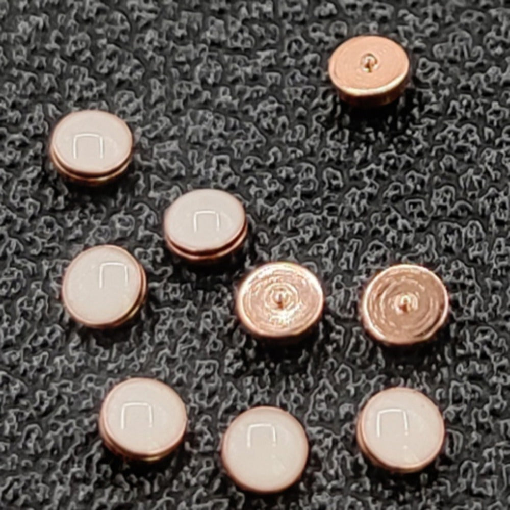 3pcs 2.3X0.4mm Rose Gold Base Green Lume Pip Fit for RLX Submariner Watch Bezel