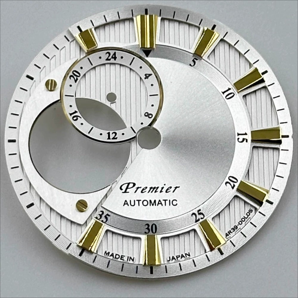 Silver 28.5mm Golden Font Modified Hollow Diving No Lume Watch Dial for NH39