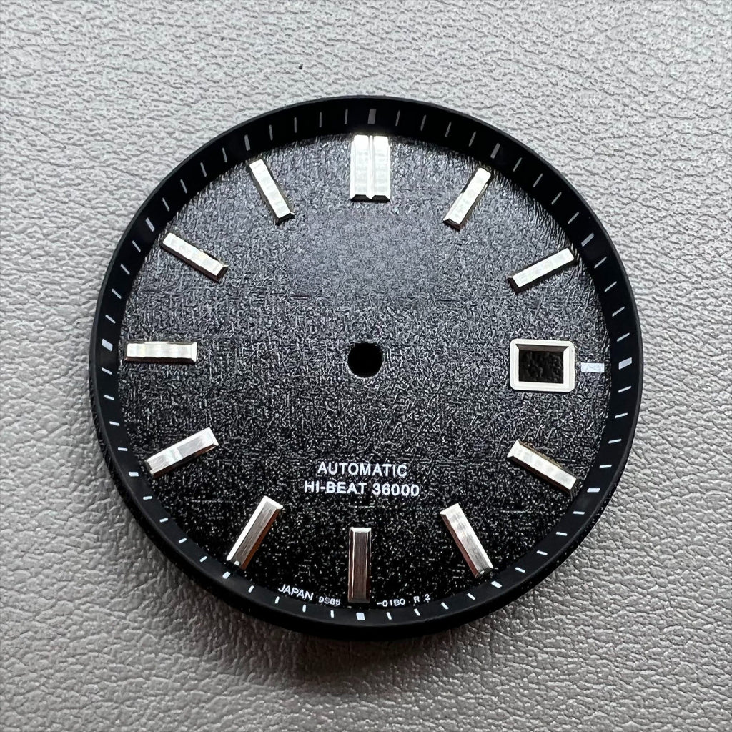 NO Lume Black Datejust 33mm Modified Watch Dial for Movement NH35 NH36