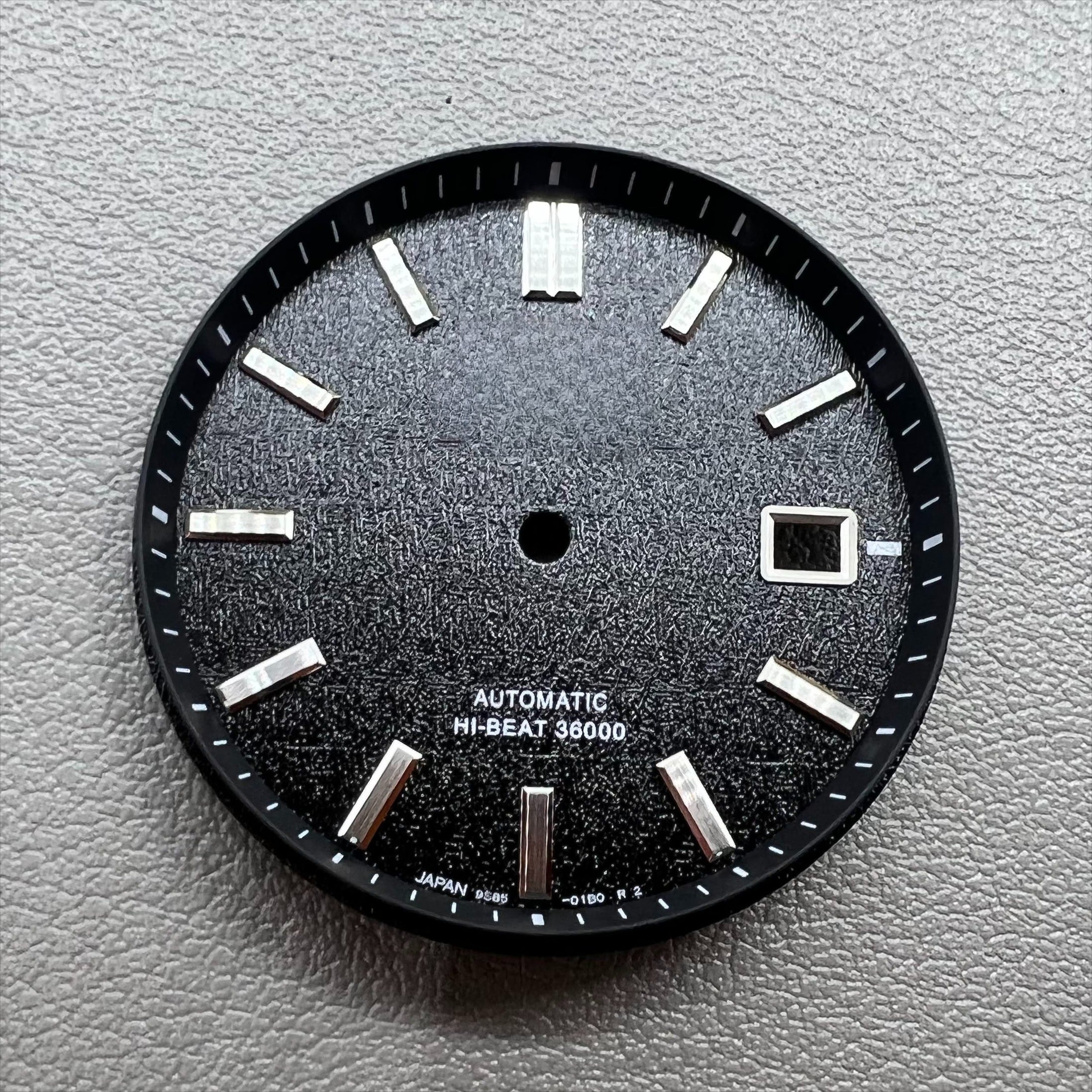 NO Lume Black Datejust 33mm Modified Watch Dial for Movement NH35 NH36