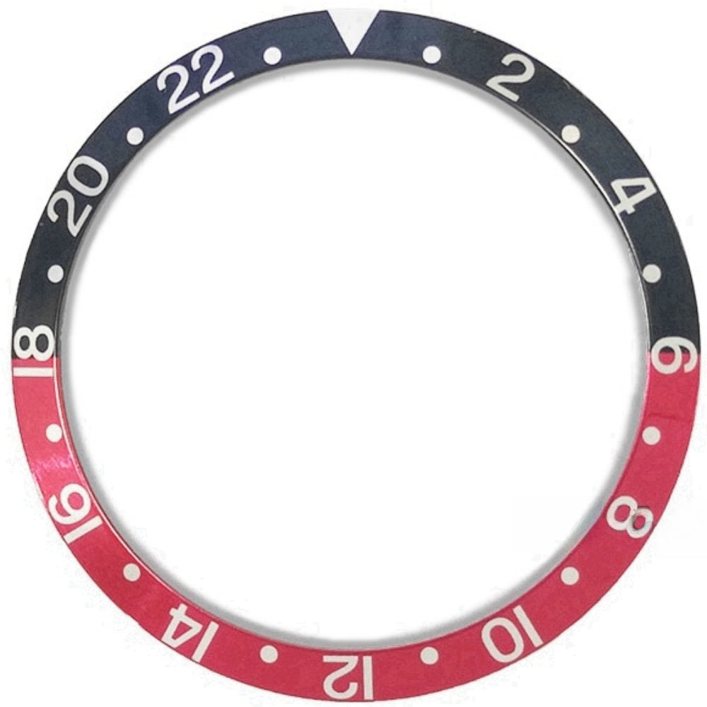 36.5/30.8mm Vintage Aluminum Black+Red 2-22 SUB Watch Bezel Slope