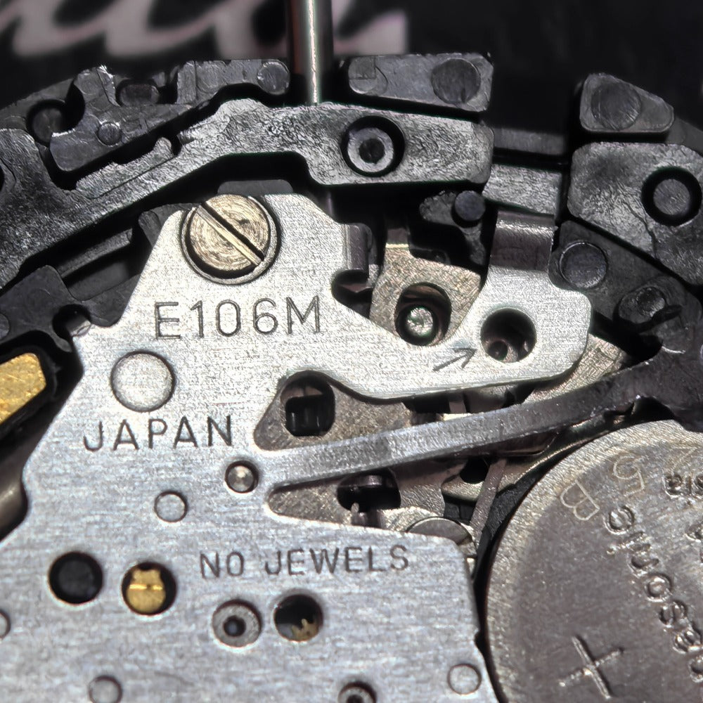 Japan Made Citizen E106M Solar Movement Black Disk Double Calendar