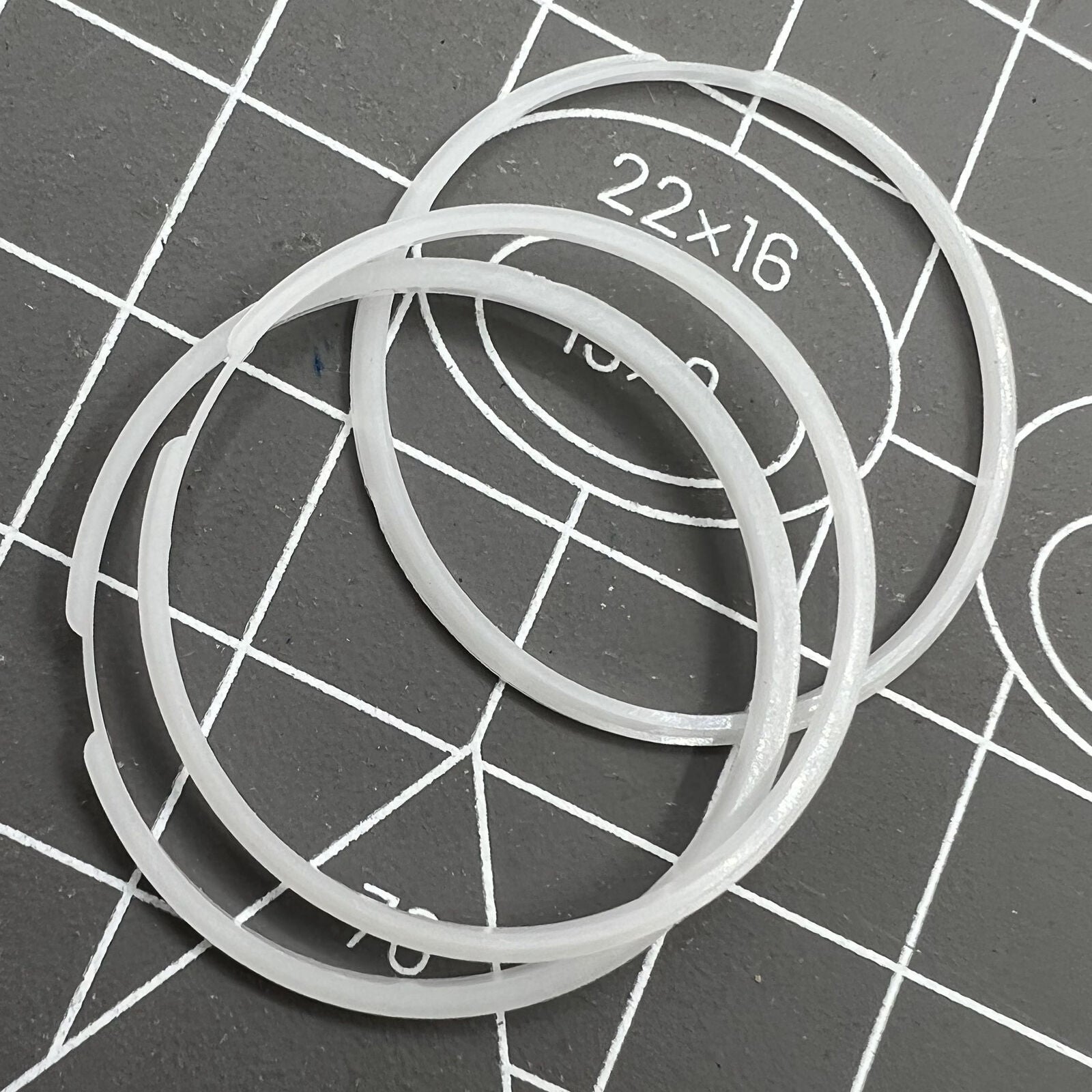 5 PIECES White Cushion Mount Spacer Ring Fixing Ring for 7009 Movement