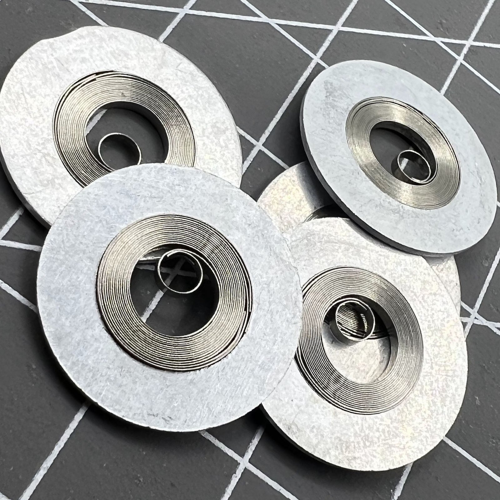 2 PIECES Silver Mainspring Generic Fit for Movement 7S26#180