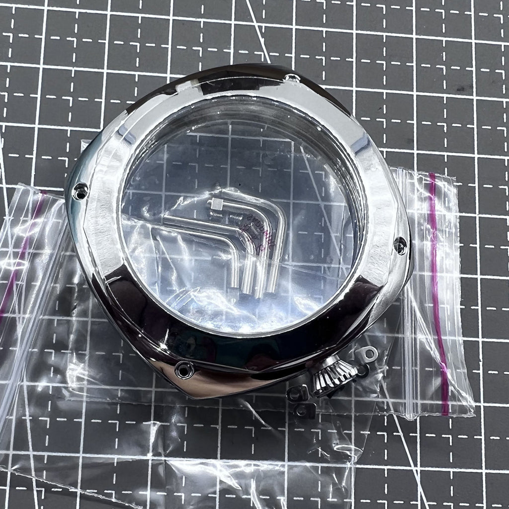 45mm Sapphire Glass Watch Case 316L Steel for Movement ETA 6497 6498 ST3600 3621