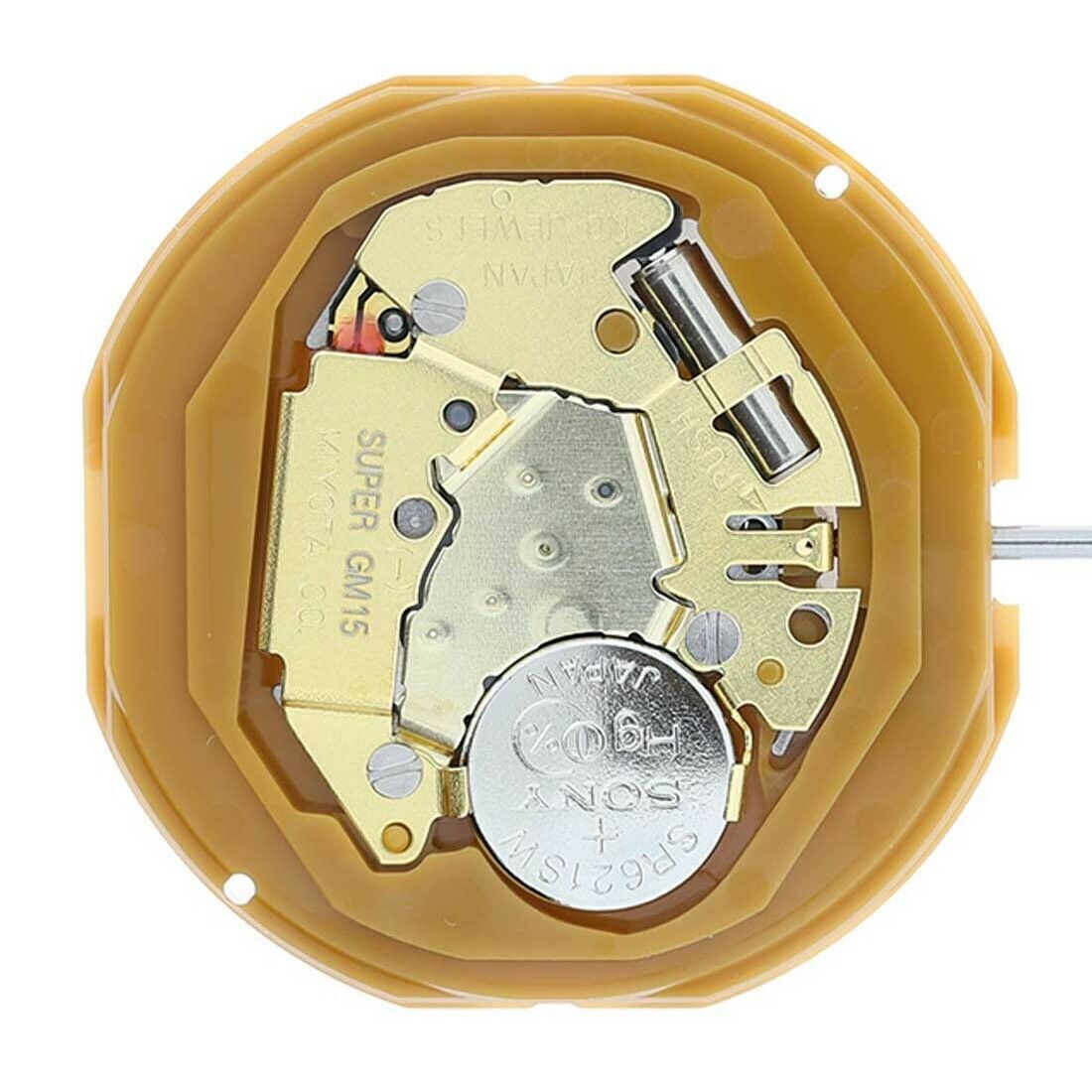Miyota GM15 Japan Quartz Movement Date at 3
