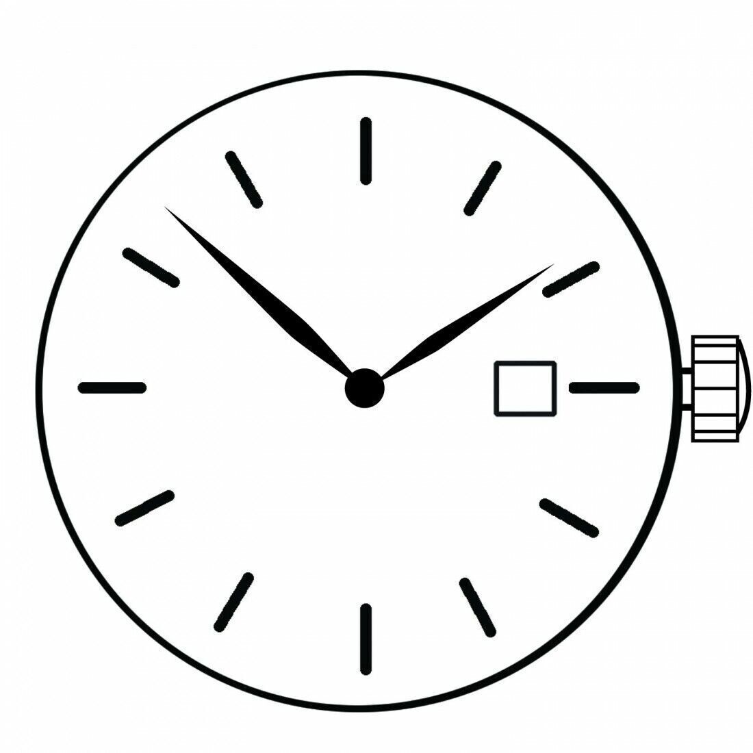 Miyota 9U15 Japan Quartz Movement Date at 3