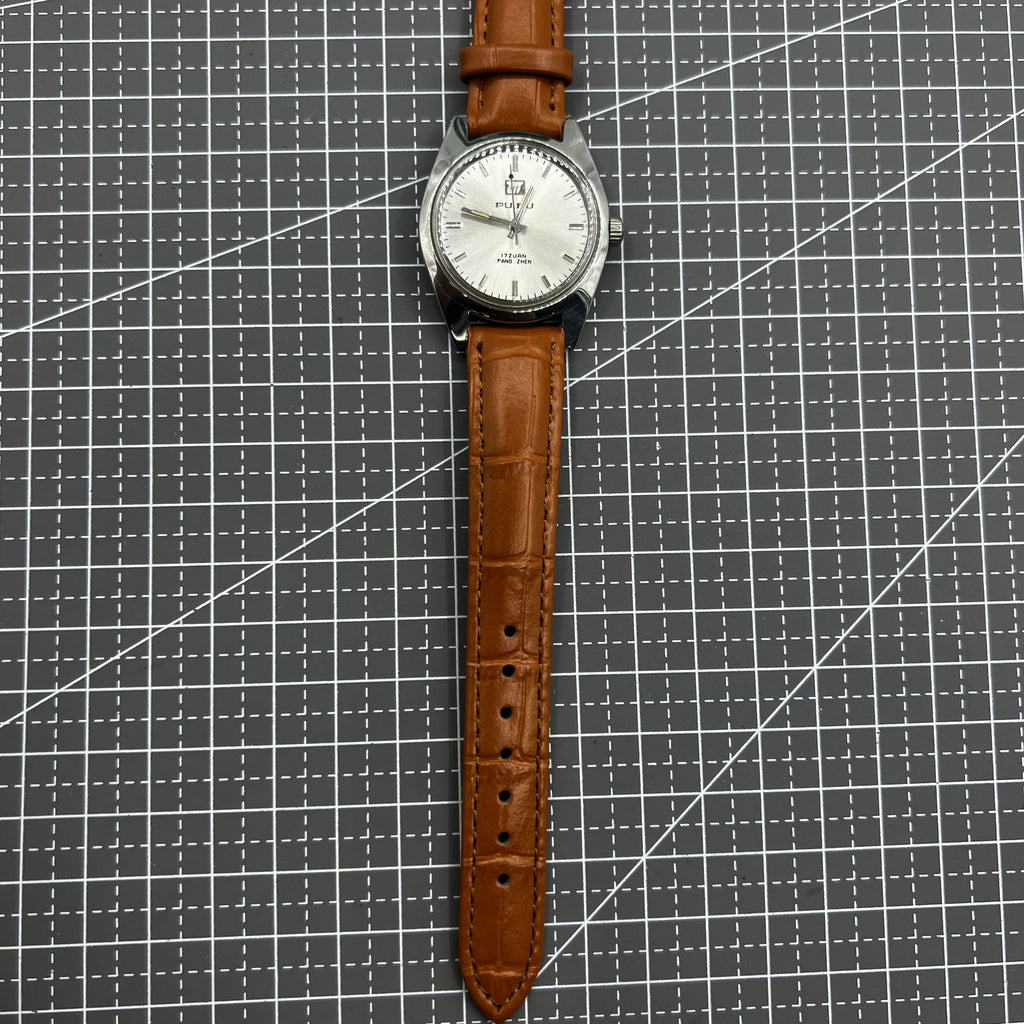 32mm China Made PUBU Manual Mechanical Watch 17 Jews Grey Dial Grey Nail