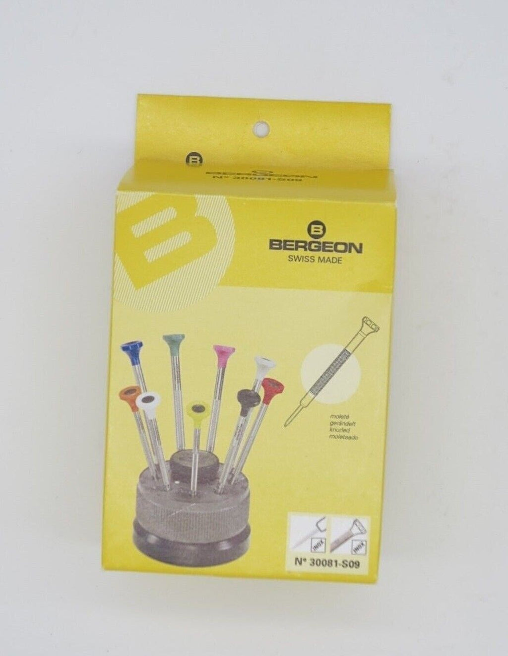 Bergeon 30081-S09 Set Of 9 Ergonomic Watchmakers Repair Screwdrivers Swiss Made