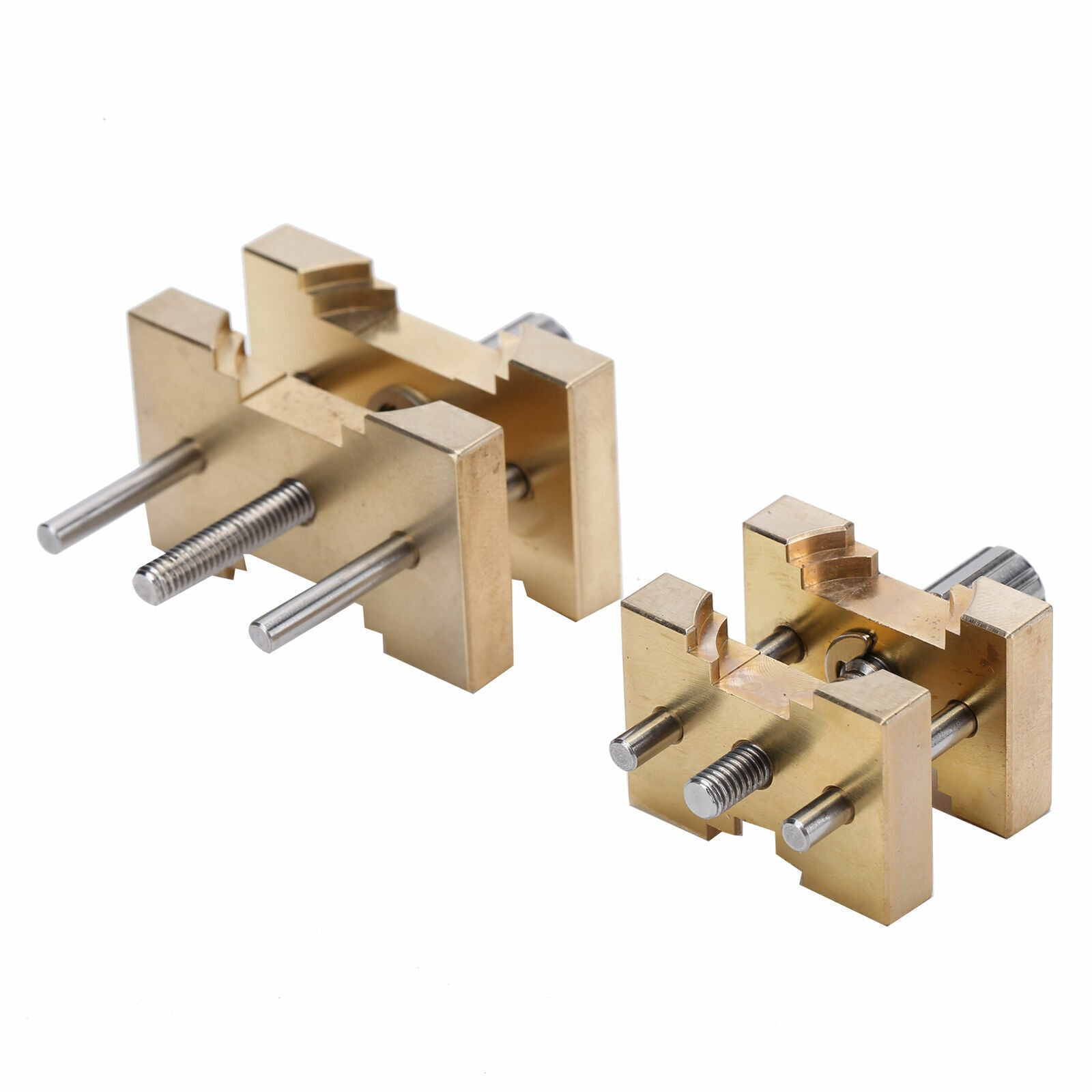 2PCS Watch Movement Holder Clamp Vise Copper Vintage Watchmakers Repair Tool