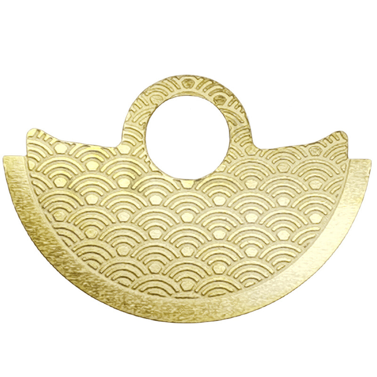 Golden Waved Metal Sheet Overlay for Miyota 9015 Movement Rotor Hammer