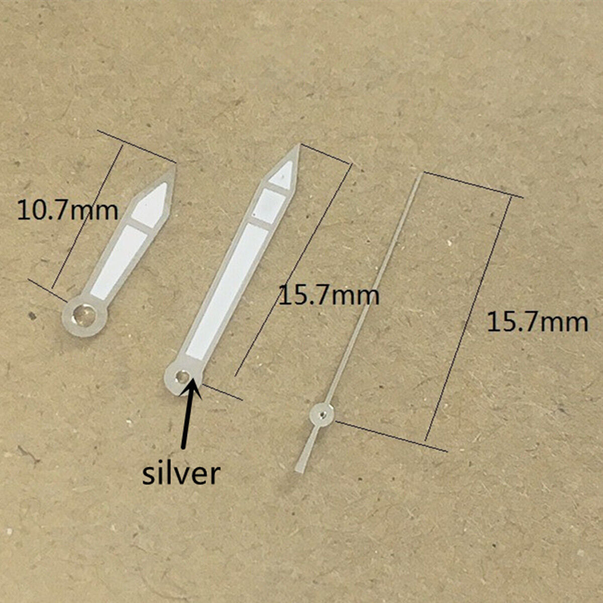 2 Sets Silver Trim White Painted Watch Hands for Miyota 2315 2035 2036 2115 2305