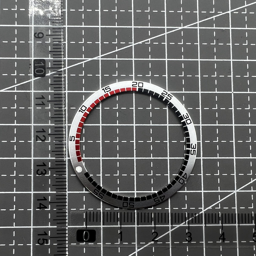 38mm/31.5mm White Flat Racing Type Aluminium Watch Bezel SKX007