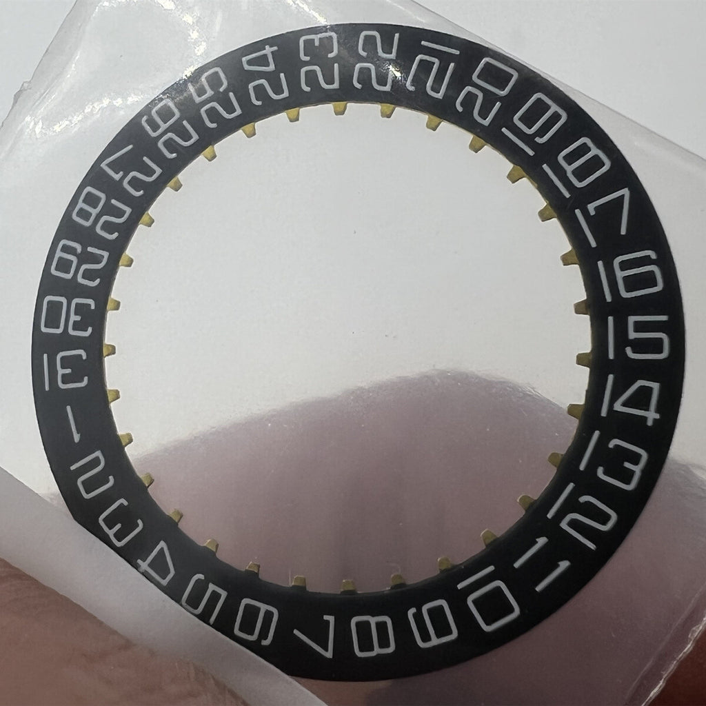 Swiss Black Date Disk Wheel Date Wheel for ETA2824 Date At 3 Square Font