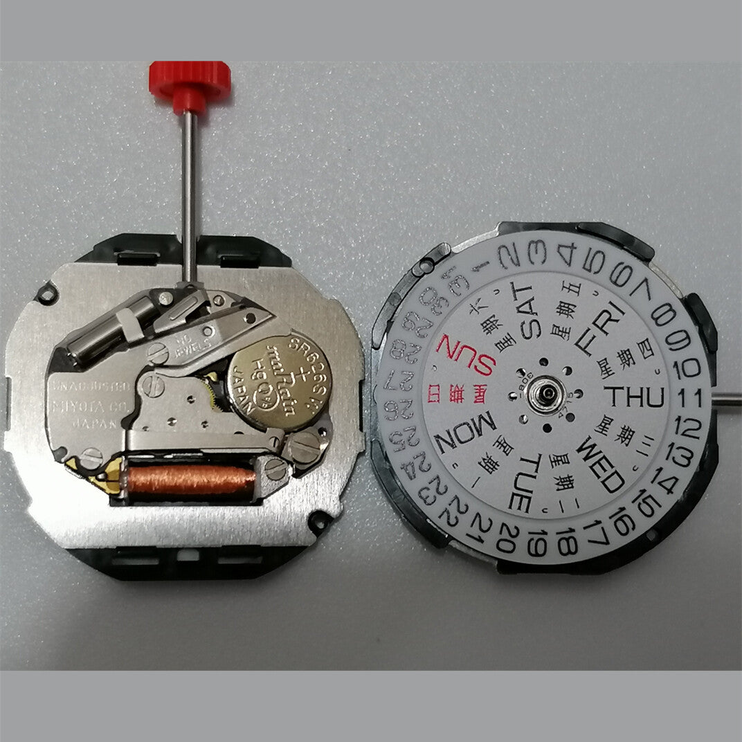 Brand New Quartz Movement Miyota 2105 3 Hands Day Date Movement With Watch Stem