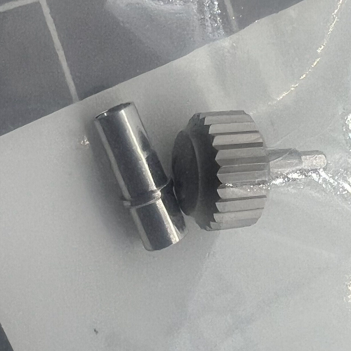 Titanium Grey Watch Crown No Screwed Fit for Seamaster 300 Watch Cases 231.20