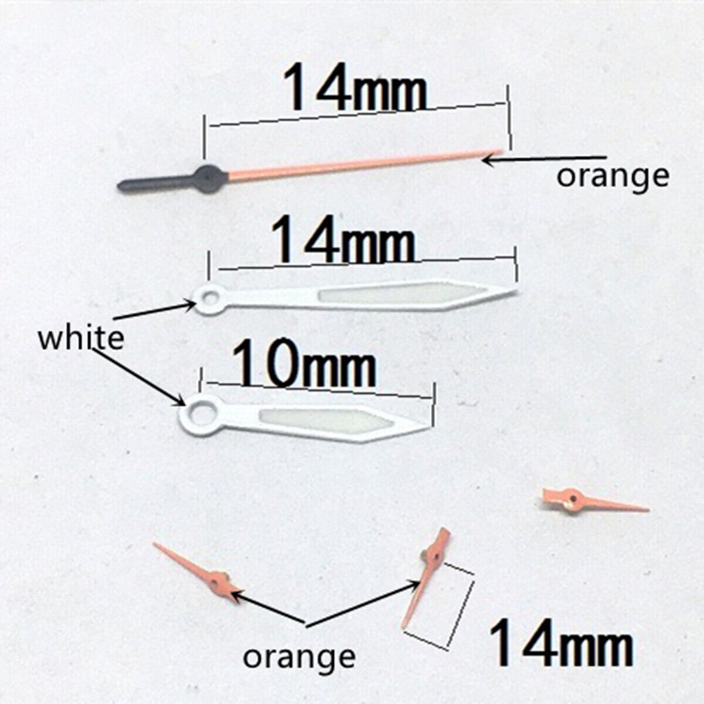 2 Sets/Pack Orange+White Second Hand Watch Hands for Miyota OS10 OS20 OS60 OS80