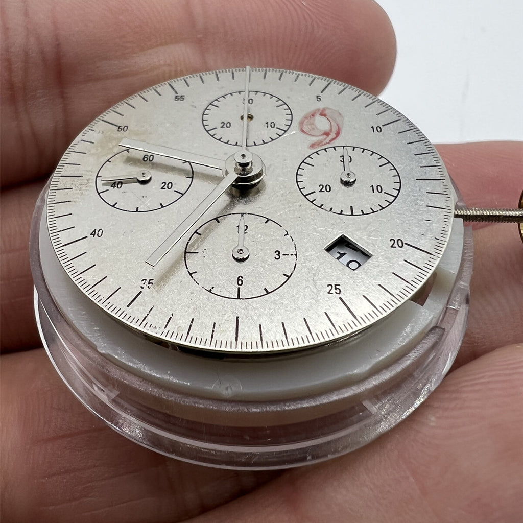 China Made 7750 White Single Calendar Mechanical Movement Small Second@3@6@9