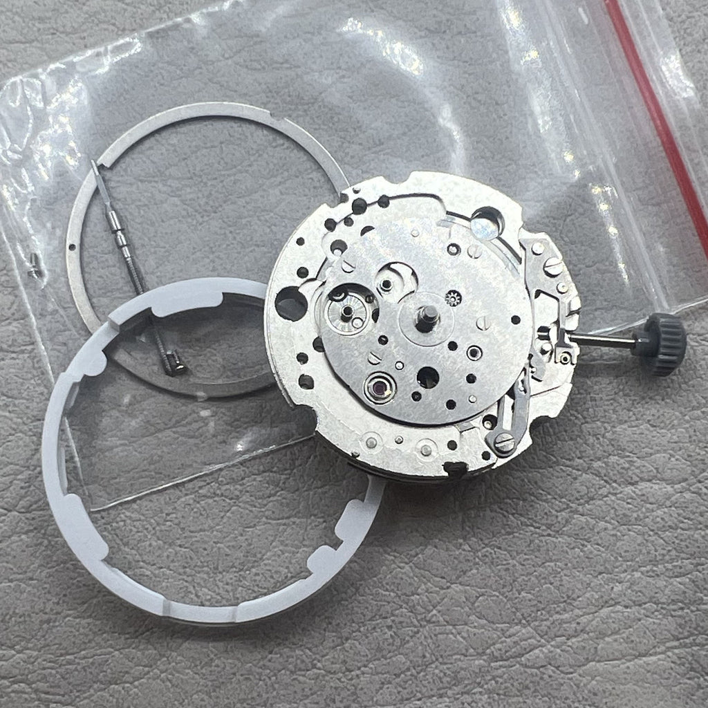Japanese Miyota 8245 Automatic Mechanical Movement Silver Hollow 2 Hands
