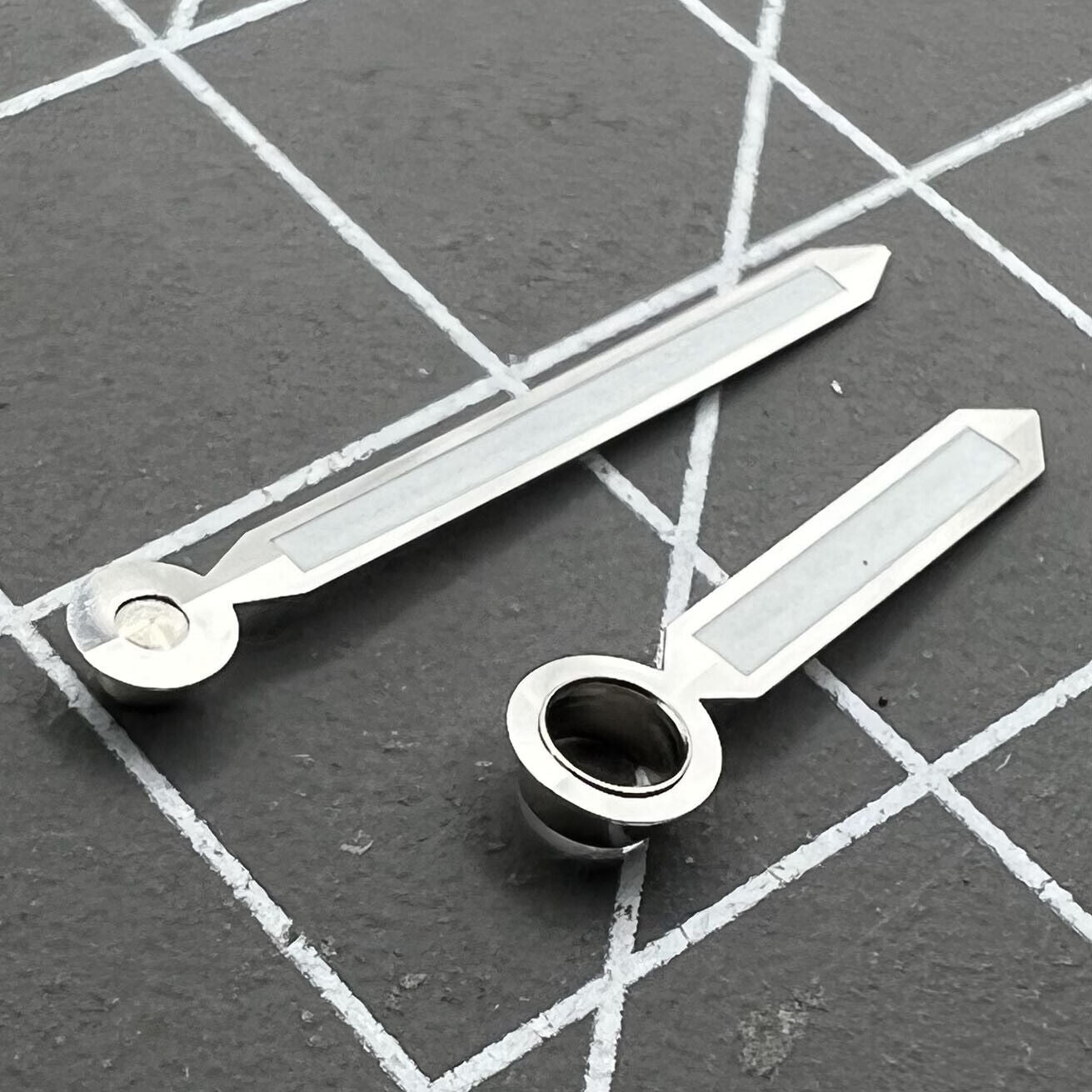 Green Luminous 2 Hands Silver Trim Watch Hands for ST3600/ST3620/ETA6497/ETA6498