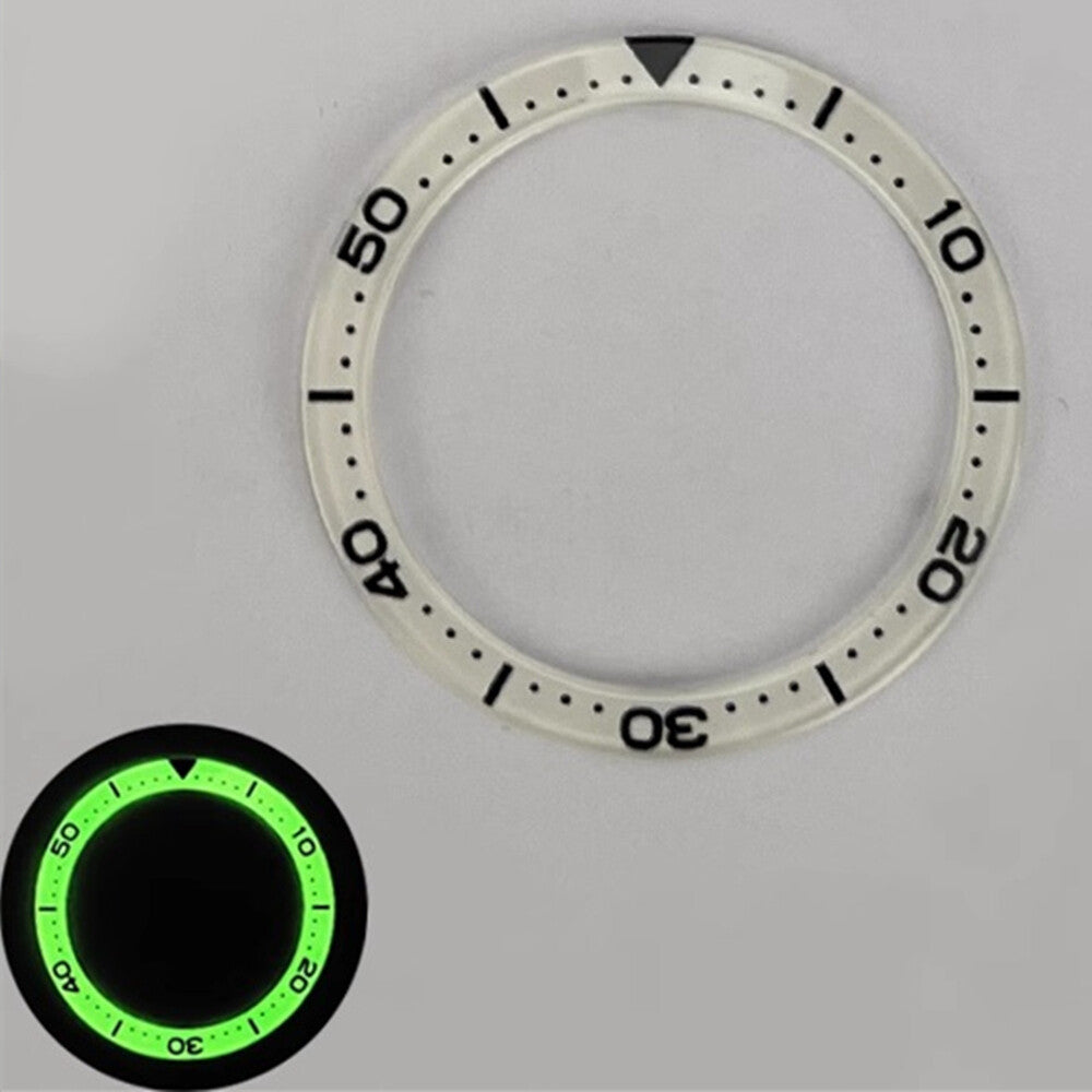 40.3/32.8mm C3/BGW9 Green Lume Diving Flat Watch Bezel Insert