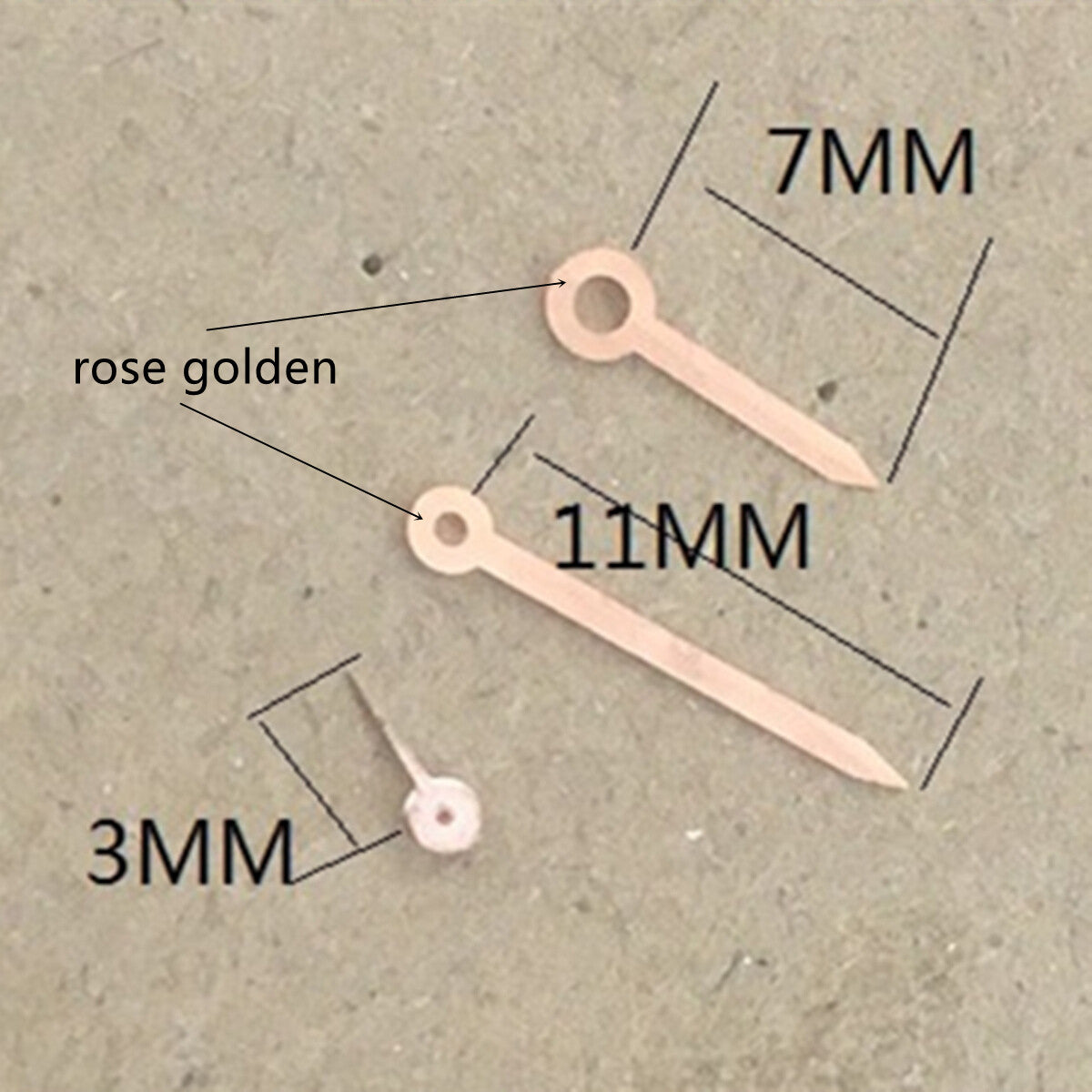 Rose Golden Trim Arrow Shape Watch Hands for Miyota 1L45 Watch Quartz Movement