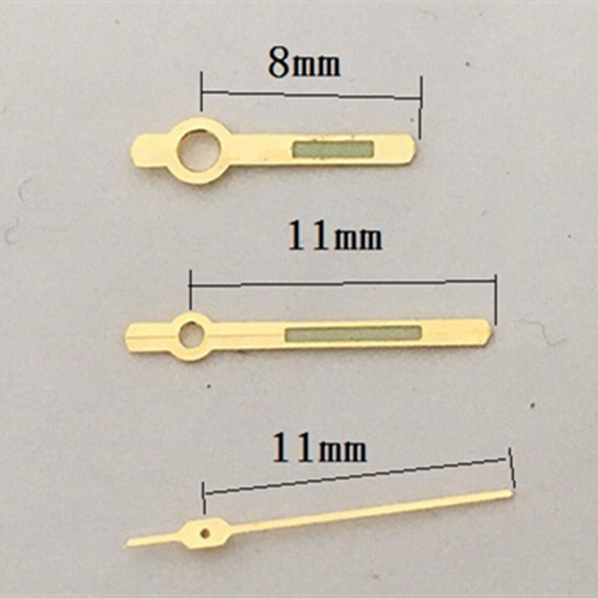 2 Sets/Pack Golden Trim Green Luminous Hands for Movement Orient 46941 46943