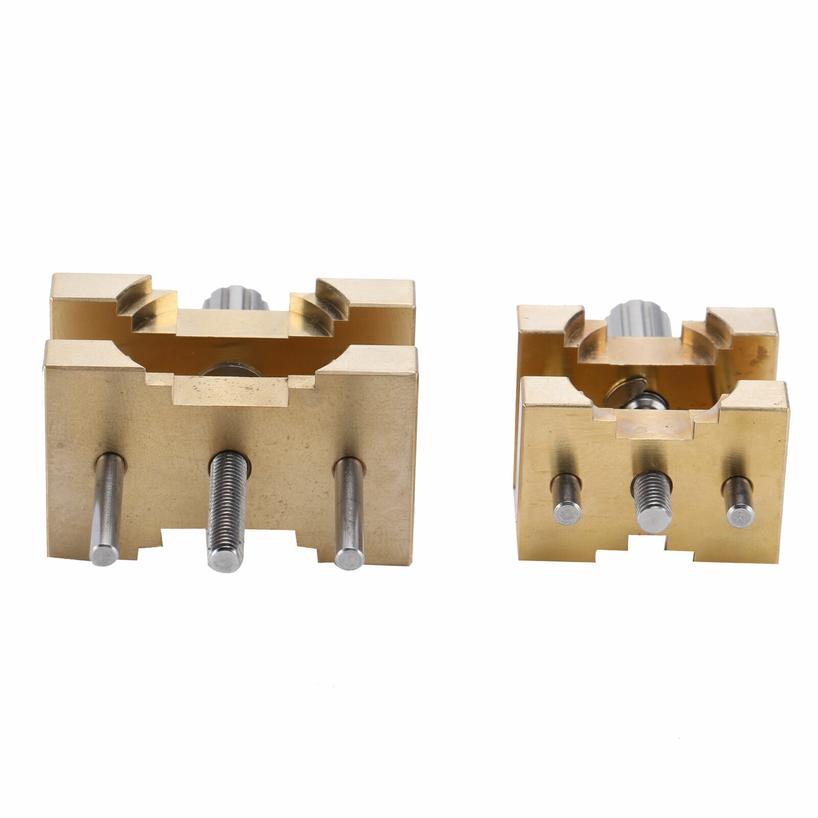 2PCS Watch Movement Holder Clamp Vise Copper Vintage Watchmakers Repair Tool