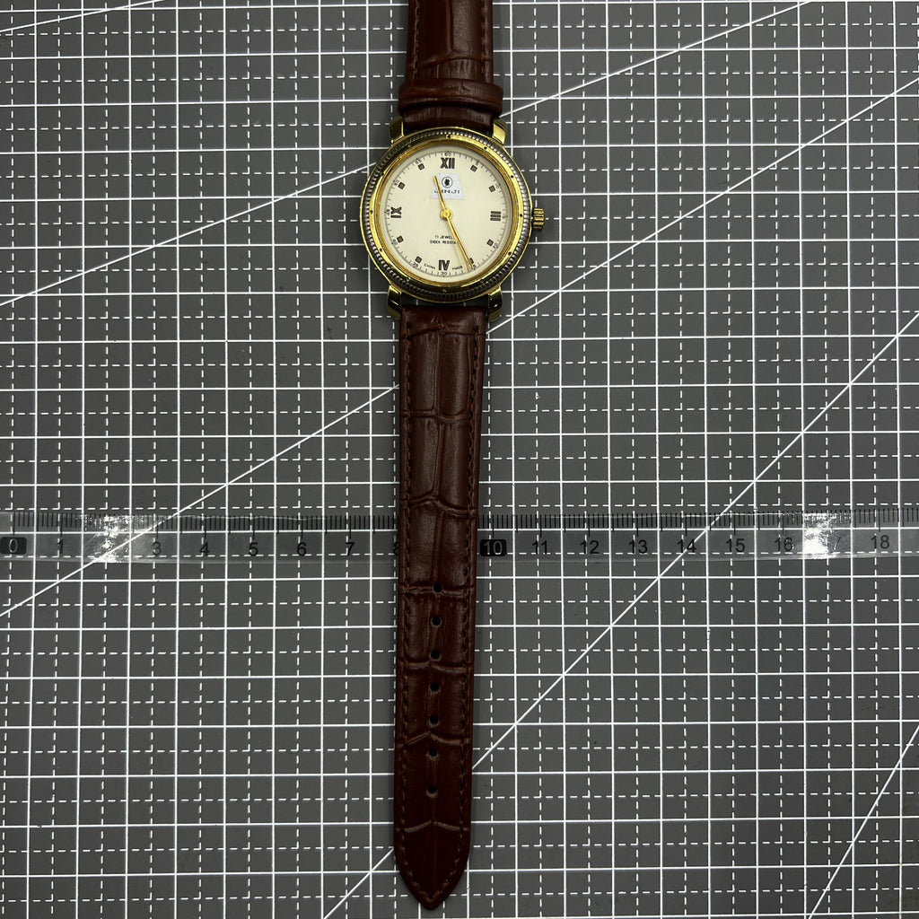 SHANGHAI JINJI Manual Mechanical Watch Roman Numerals 17 Jews Shock-Resistant