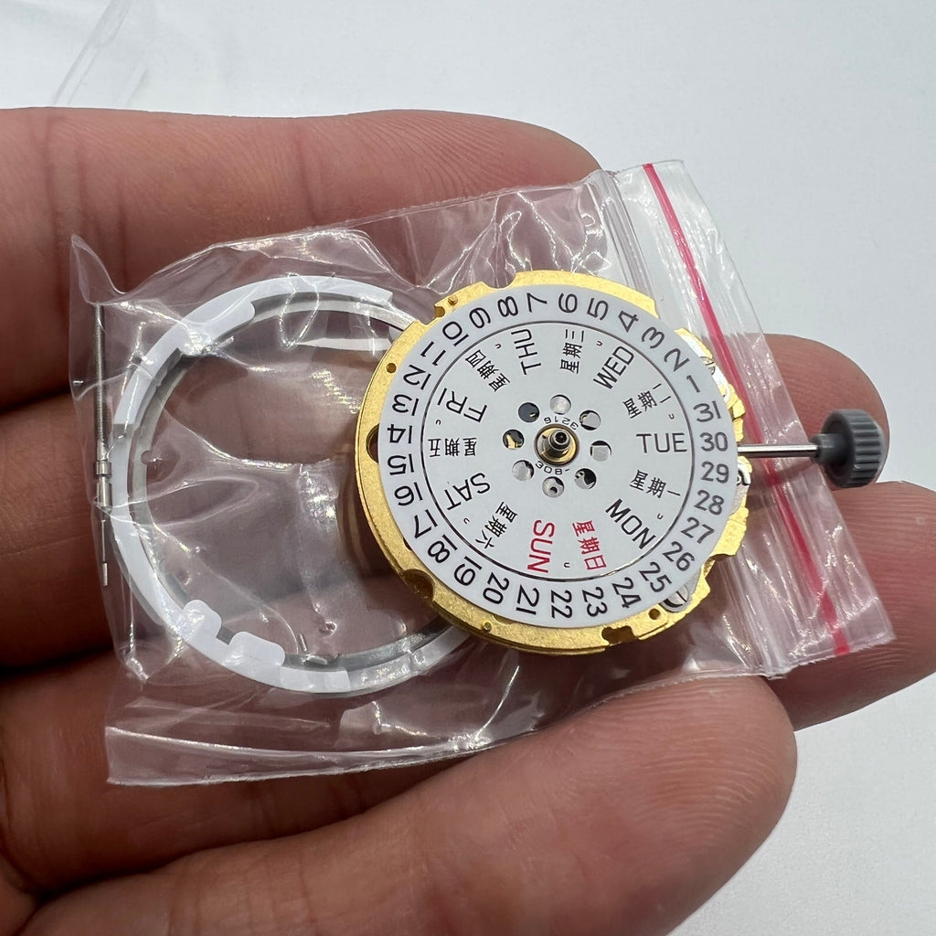 Genuine Golden Miyota Citizen 8200 8215 Day Date Automatic Mechanical Movement