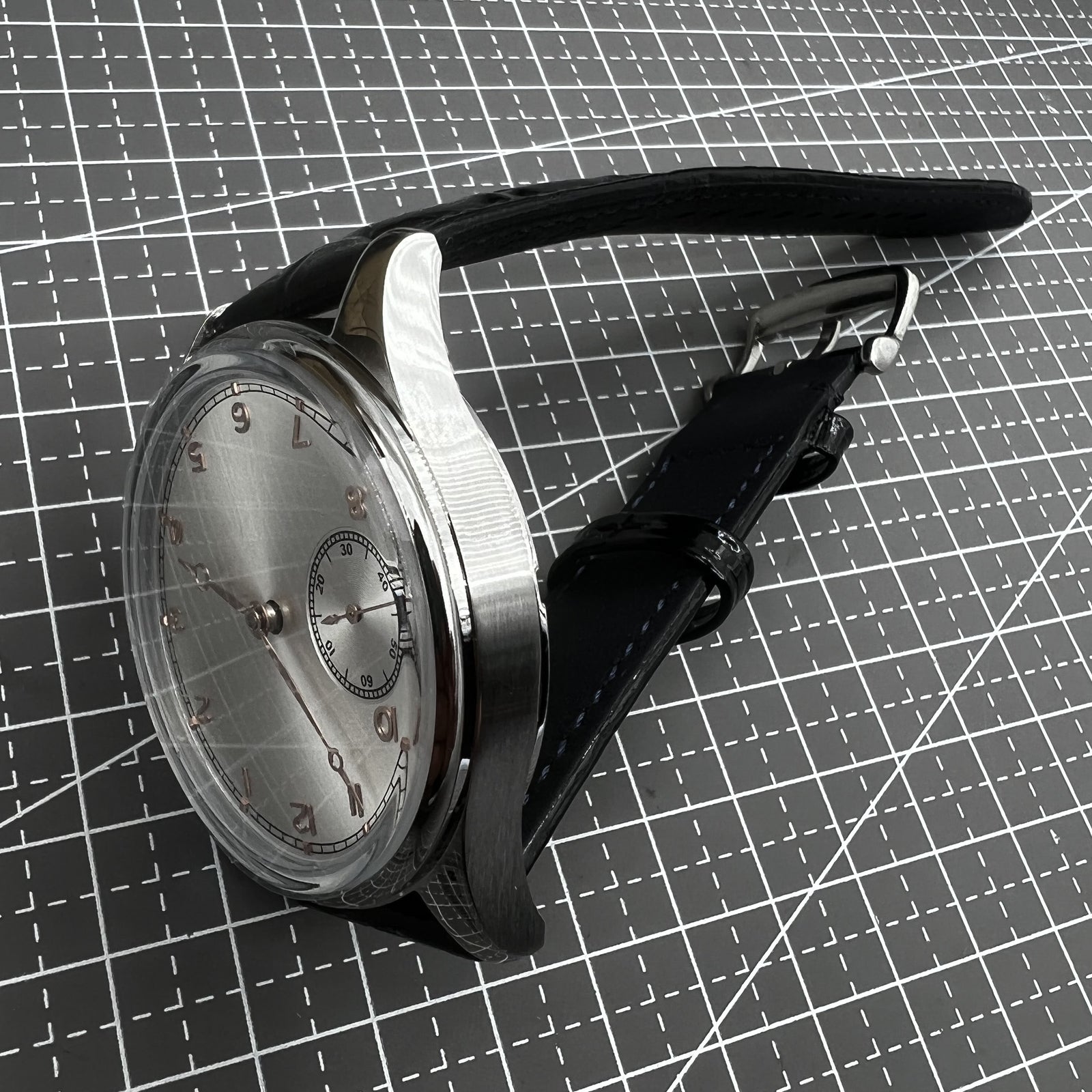 42mm Men Watch Seagull ST3600 Manual Chain Up Mechanical Movement