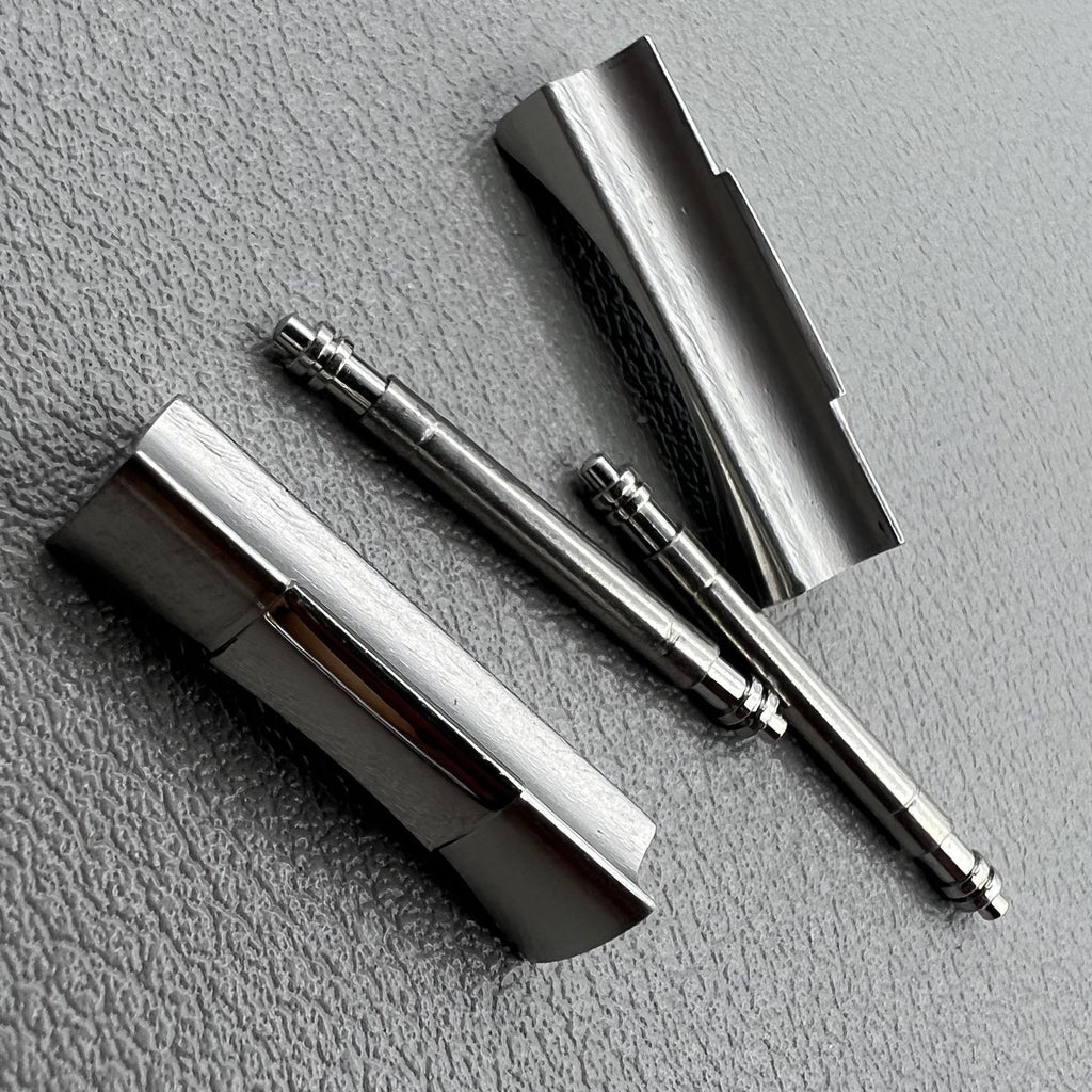21mm Silver Curved End Link Connections for Daytona Watch Band Bracelet Width