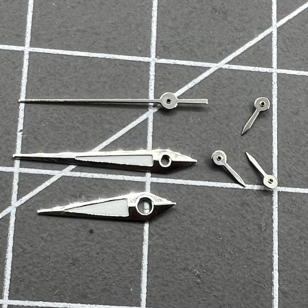 2 Sets/Pack Silver Trim Green Luminous Hands for VX3J VX9J VX7J VX3N VX9N VX42