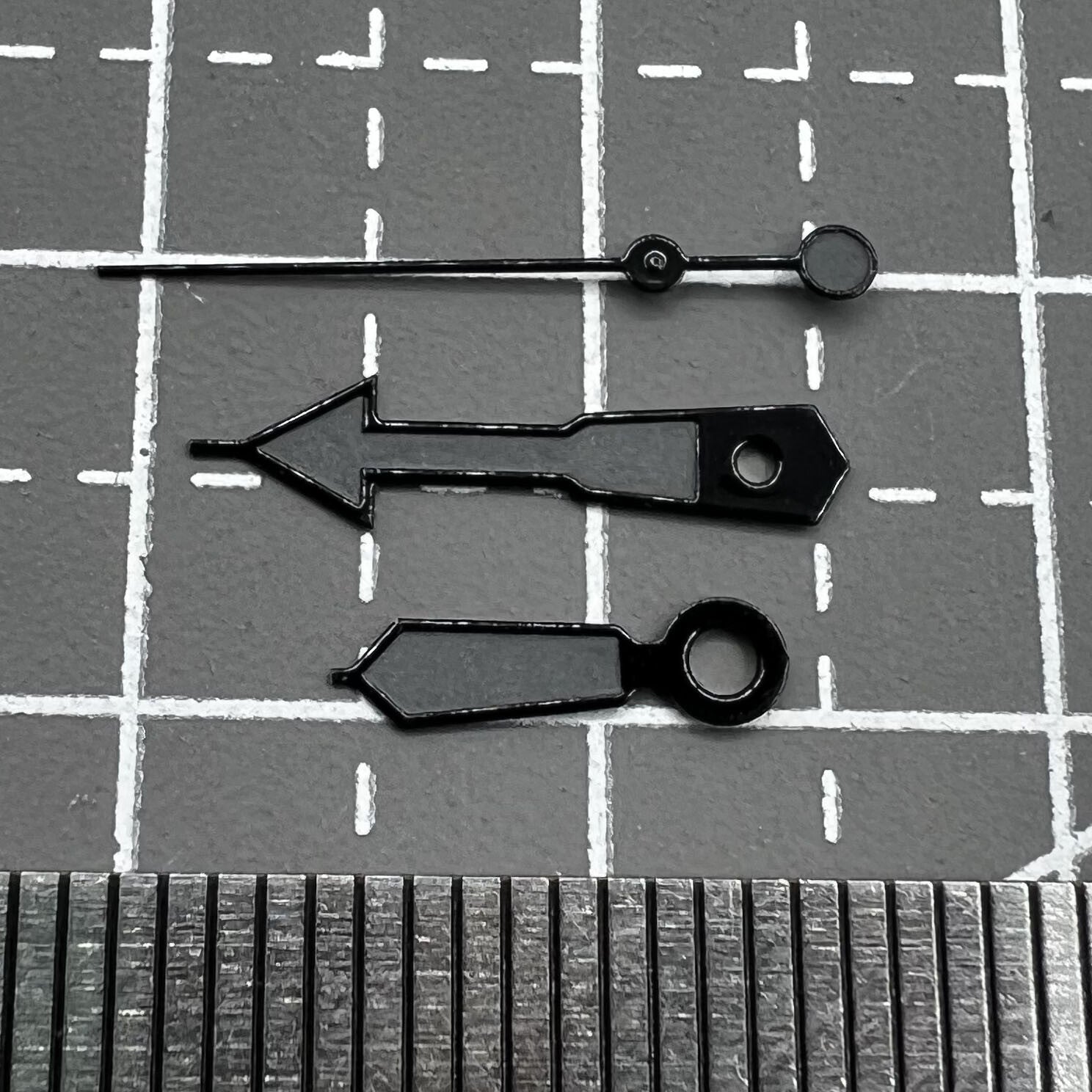 2 Sets/Pack 12.5mm Black Trim Green Lume Hands Sets for Seiko NH35 NH36 7S26
