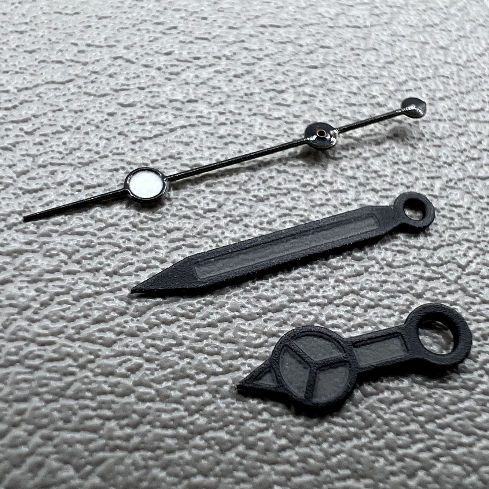2 Sets Matted Black Trim Black Painted Lume Black Second Watch Hands for NH35/36
