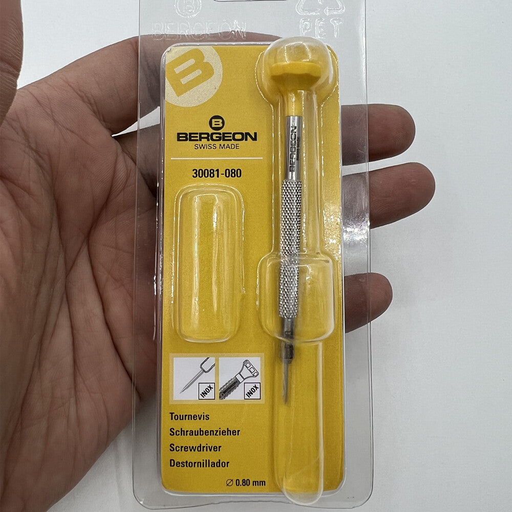 Bergeon 30081-080 Ergonomic Screwdriver 0.80 mm Without Spare Blades